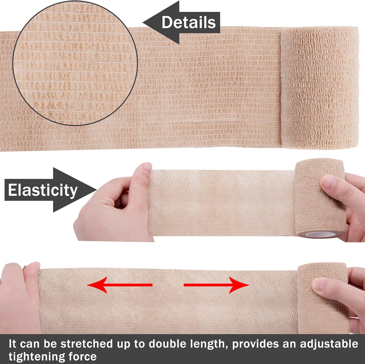 30 Rolls Self Adherent Wrap 3 Inch Self Adhesive Bandages Wrap Tape Stretch Bandage Self Stick Bandage Wraps for Wrist Ankle Swelling Sprains(15 Colors)