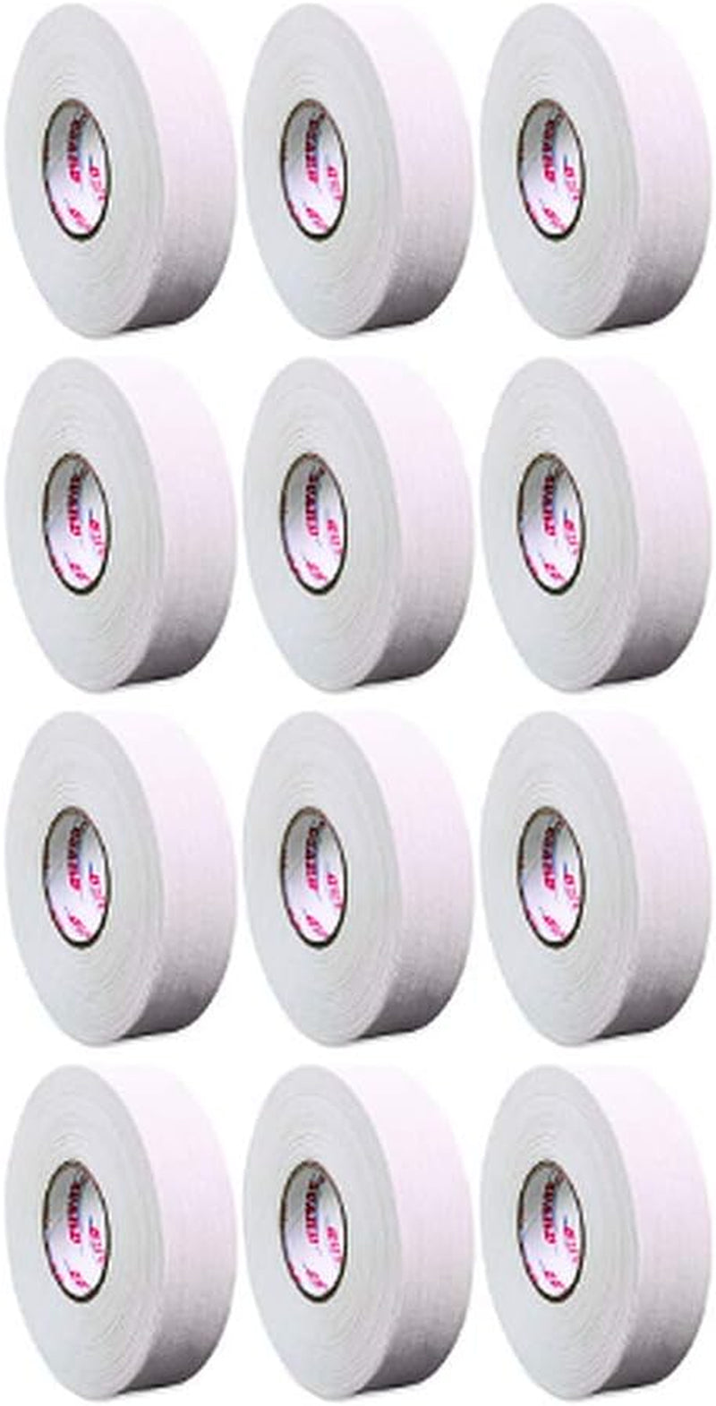 Cloth Hockey Tape, 1-Inch X 30-Yard, White (12 Pack)