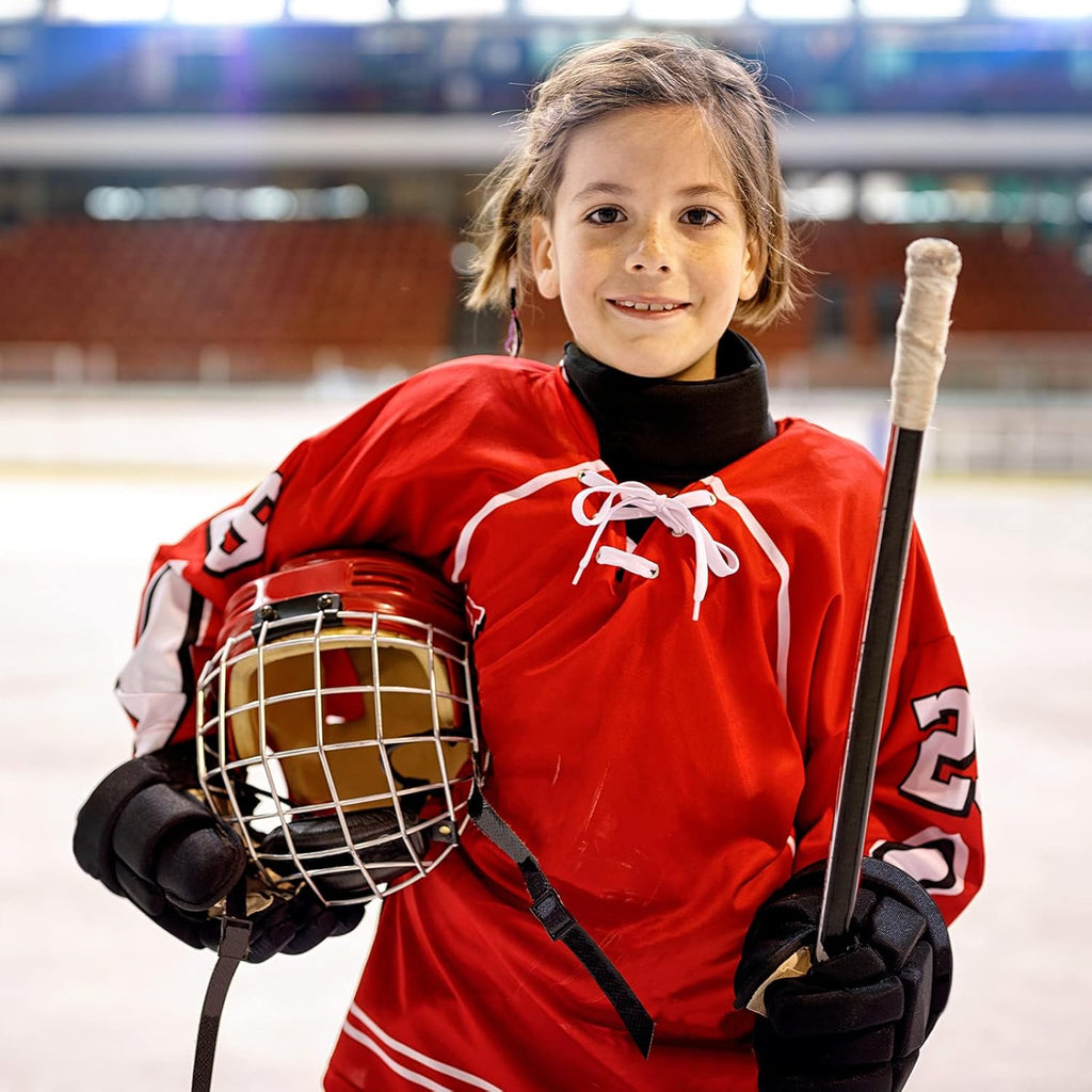 Hockey Helmet Chin Strap Detachable Helmet Loops Hockey Sports Chin Strap Replacement with Single Snap Accessory, Black