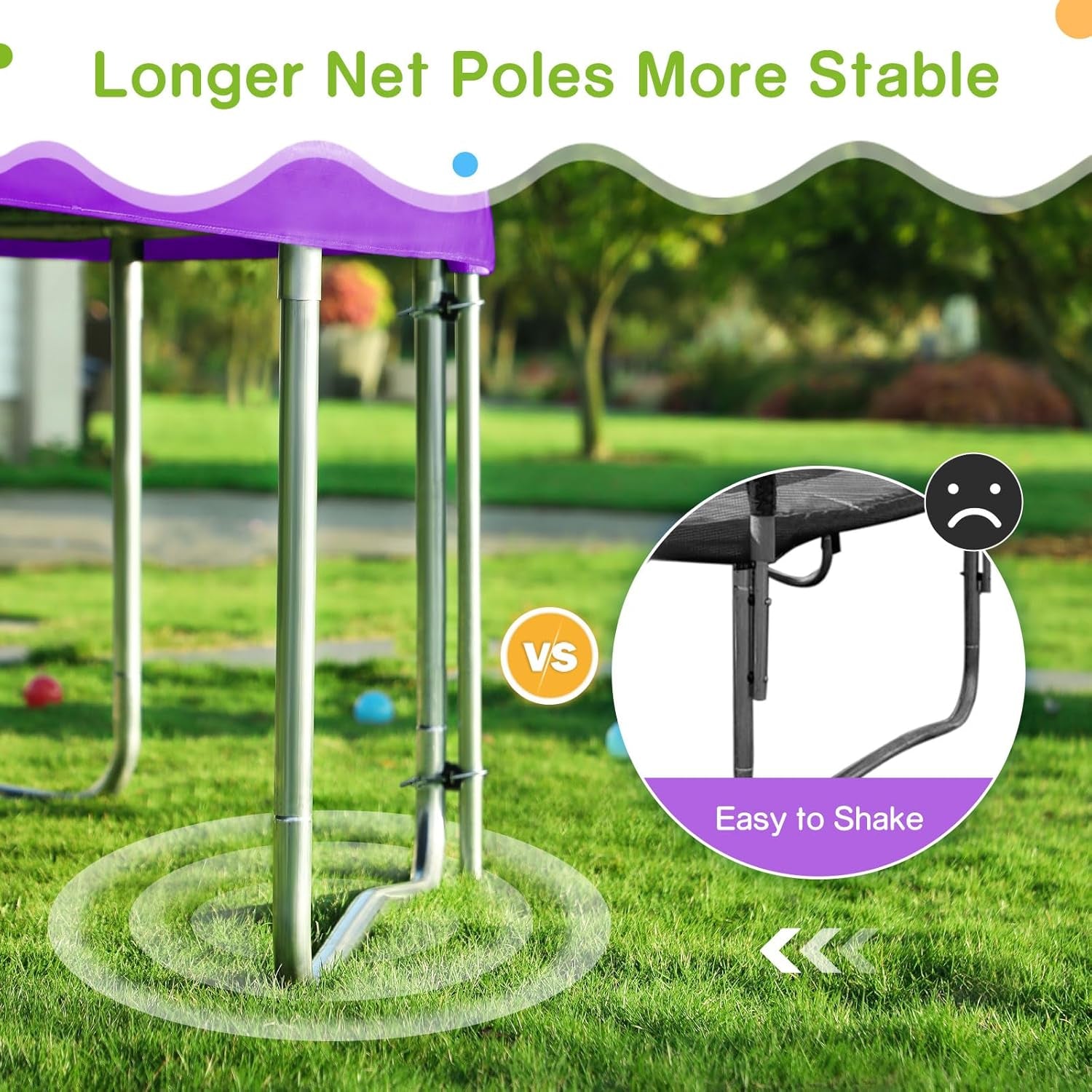 1500LBS Weight Capacity No-Gap Design 16 15 14 12 10FT Trampoline for Kids with Safety Enclosure Net Outdoor Backyards Trampolines with Non-Slip Ladder for Children Adults Family