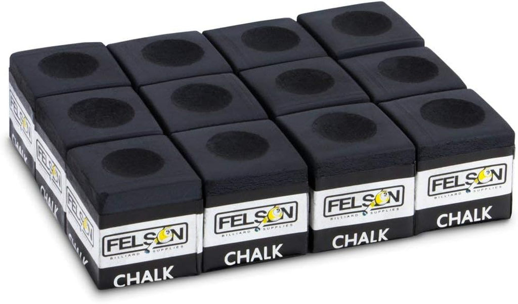 Felson Pool Chalk Cubes | Pool Table Accessories for Table Billiards | Pool Cue Chalk & Storage Box
