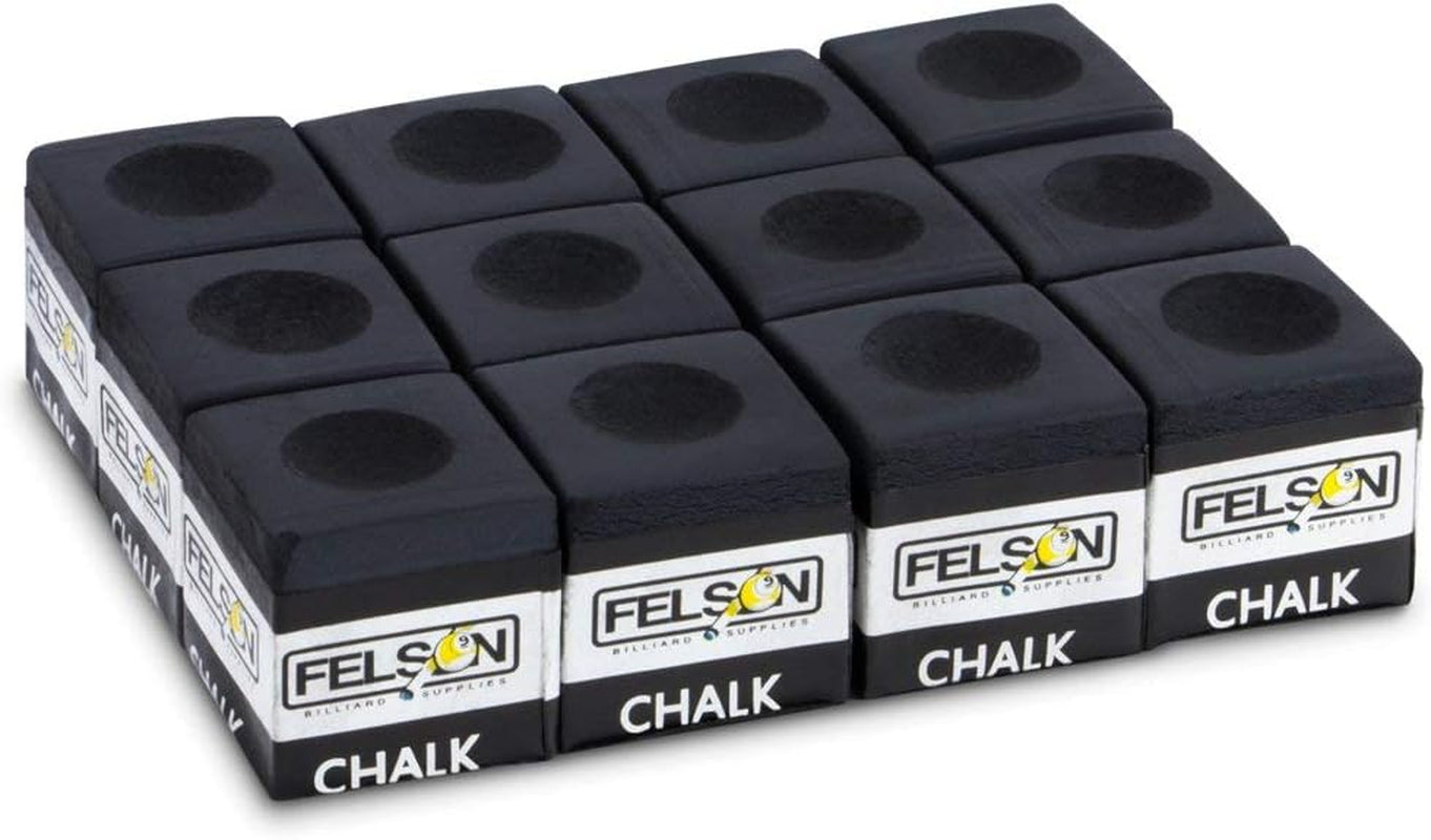 Felson Pool Chalk Cubes | Pool Table Accessories for Table Billiards | Pool Cue Chalk & Storage Box