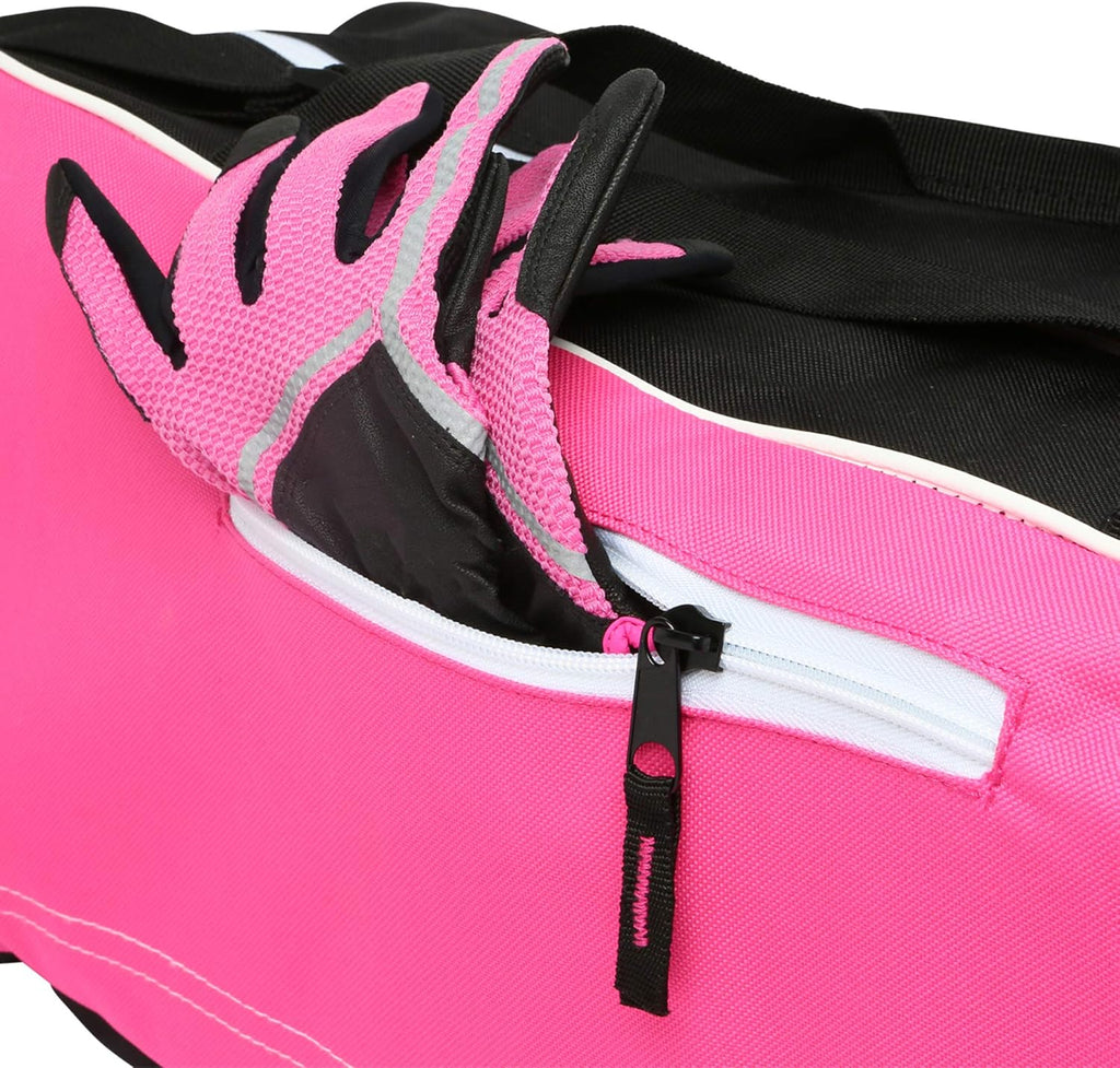 Baseball Tote Bag - Tote Bag for Baseball, T-Ball & Softball Equipment & Gear for Kids, Youth, and Adults | Holds Bat, Helmet, Glove, & Shoes | Fence Hook