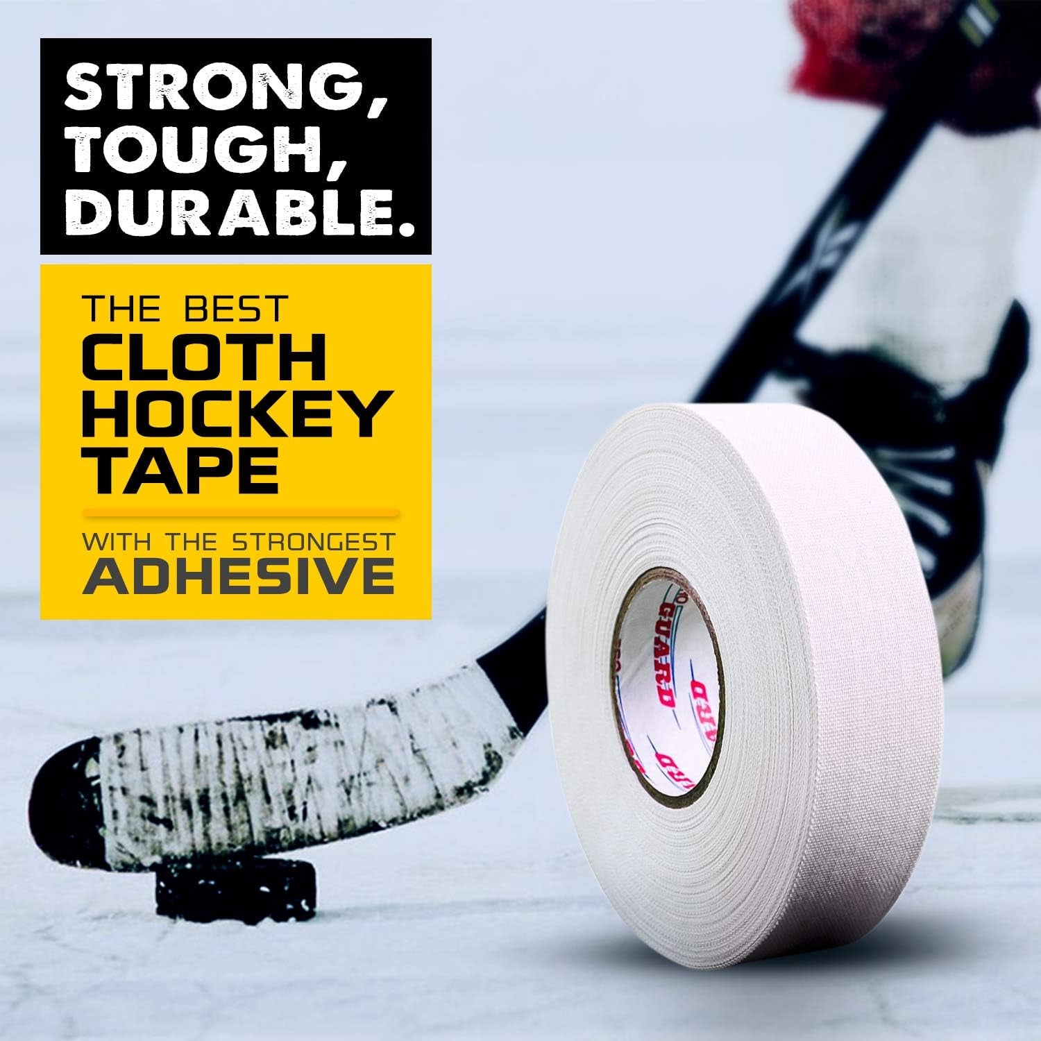 Cloth Hockey Tape, 1-Inch X 30-Yard, White (12 Pack)